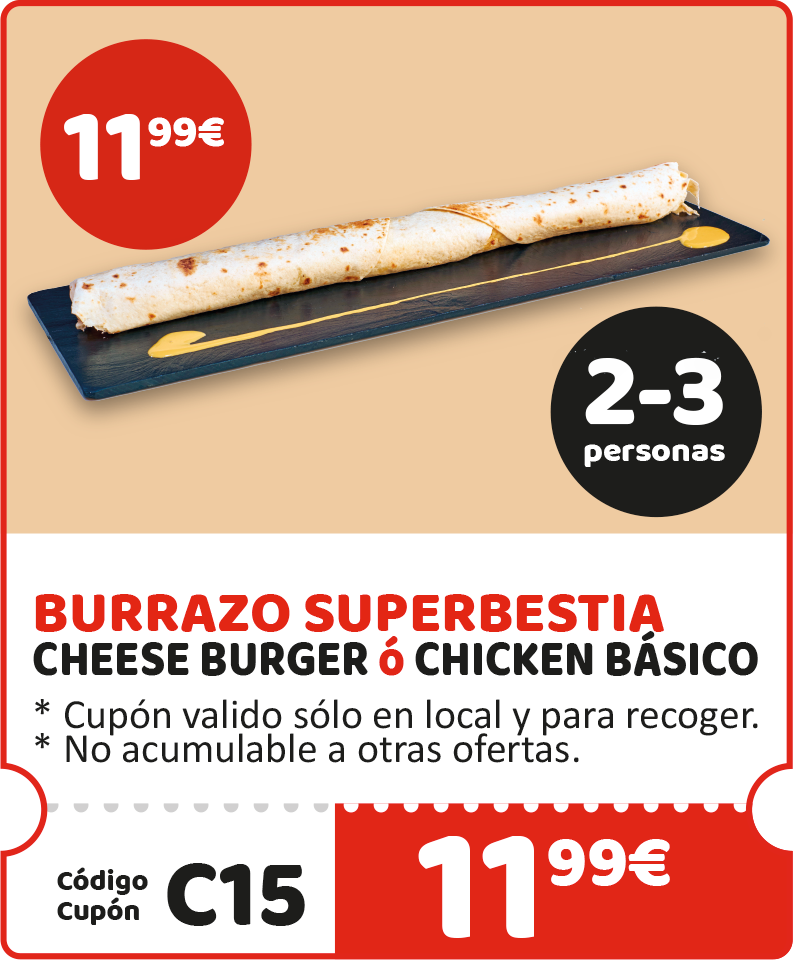 BURRAZO SUPERBESTIA (Cheese Burger o Chicken Basic)